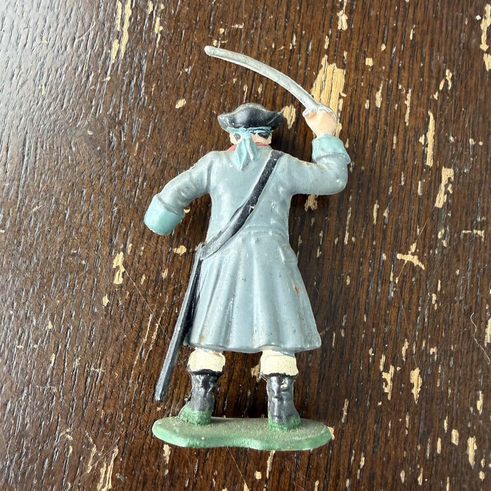 Vintage Louis Marx Pirates Hand Painted 2.5” 1960s Swashbuckler Sailor Captain - Picture 5 of 11